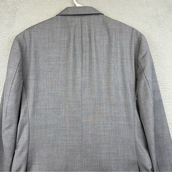 Jos A Bank Blazer Mens 43R Gray Slim Fit Wool 2 Button Suit Jacket Business - Picture 7 of 16